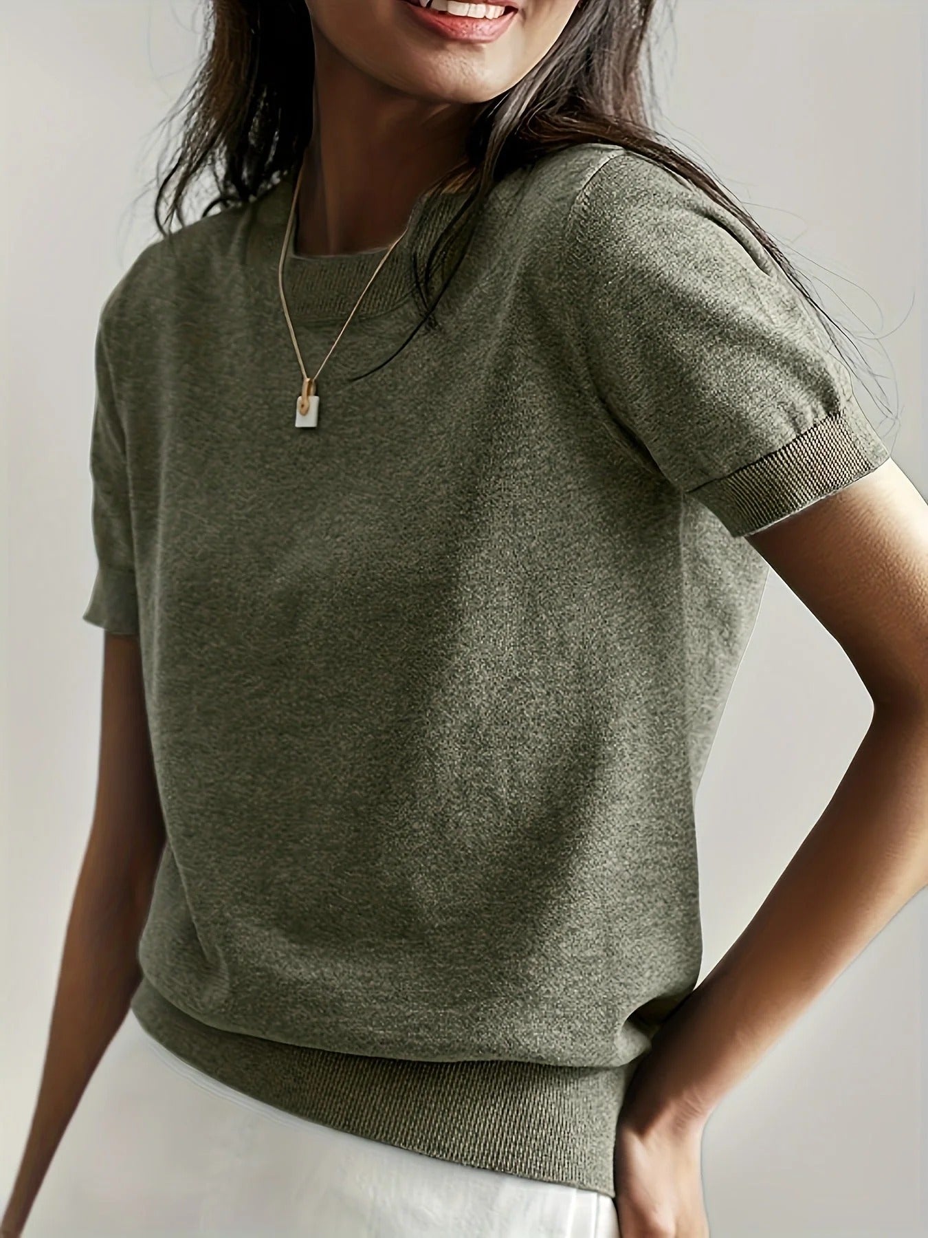 Women's Short Sleeve Knit Top