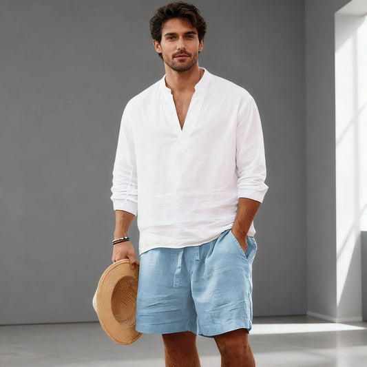 Men's Cotton Linen Summer Shorts