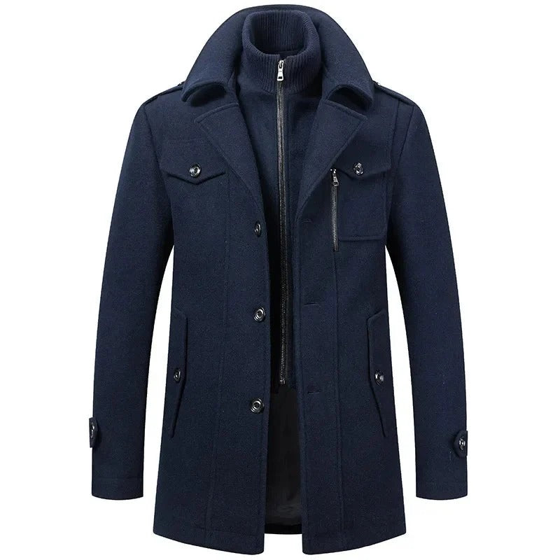 Two-Piece Tailored Coat with Insulating Lining