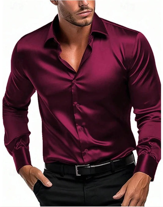 Men's Elegant Silk Shirt