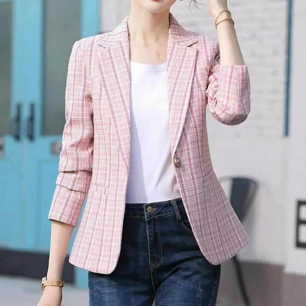 Women's Checkered Blazer