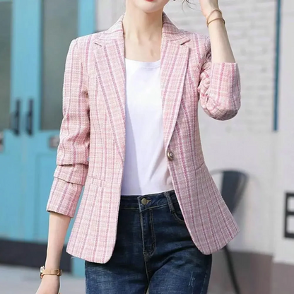 Women's Checkered Blazer