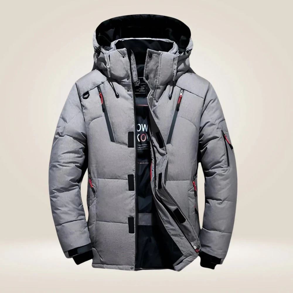 Down Winter Jacket with Removable Hood