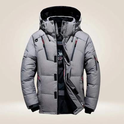 Down Winter Jacket with Removable Hood
