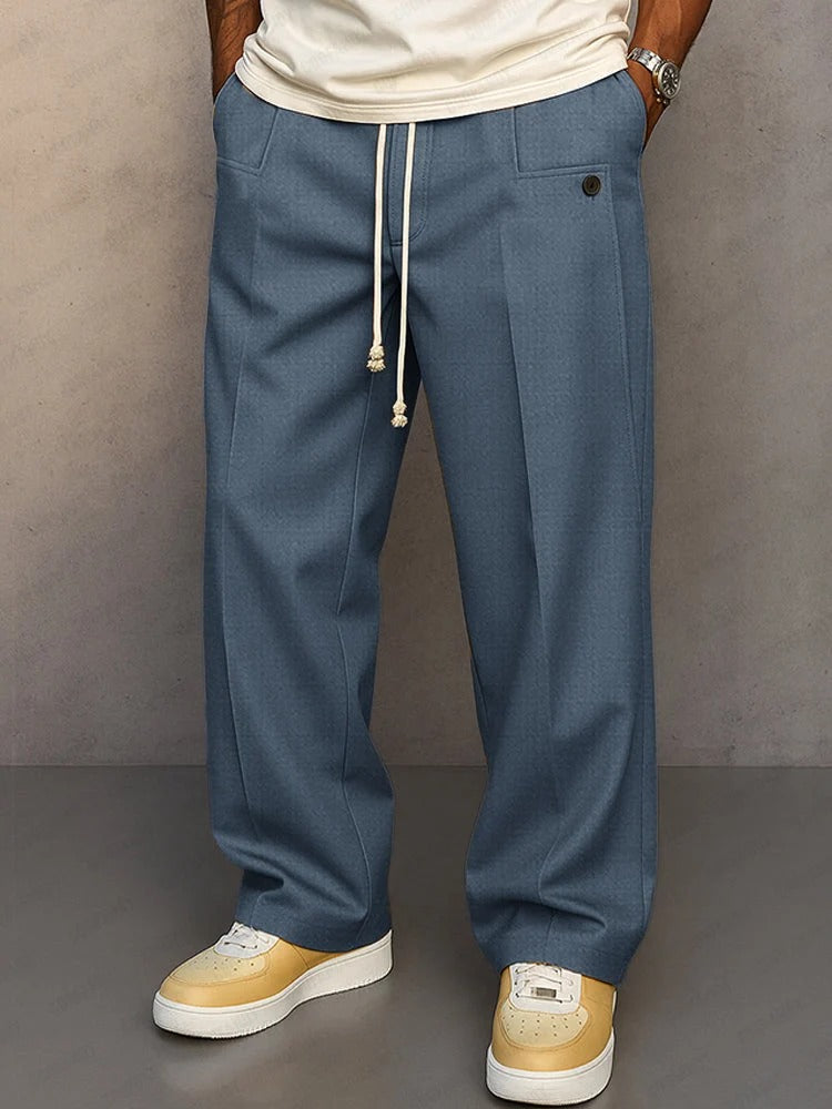Men's Elegant Drawstring Trousers