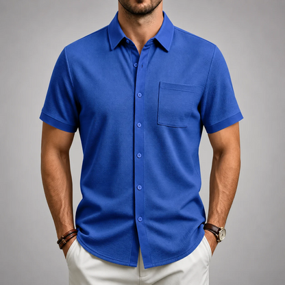 Textured Button-Front Shirt