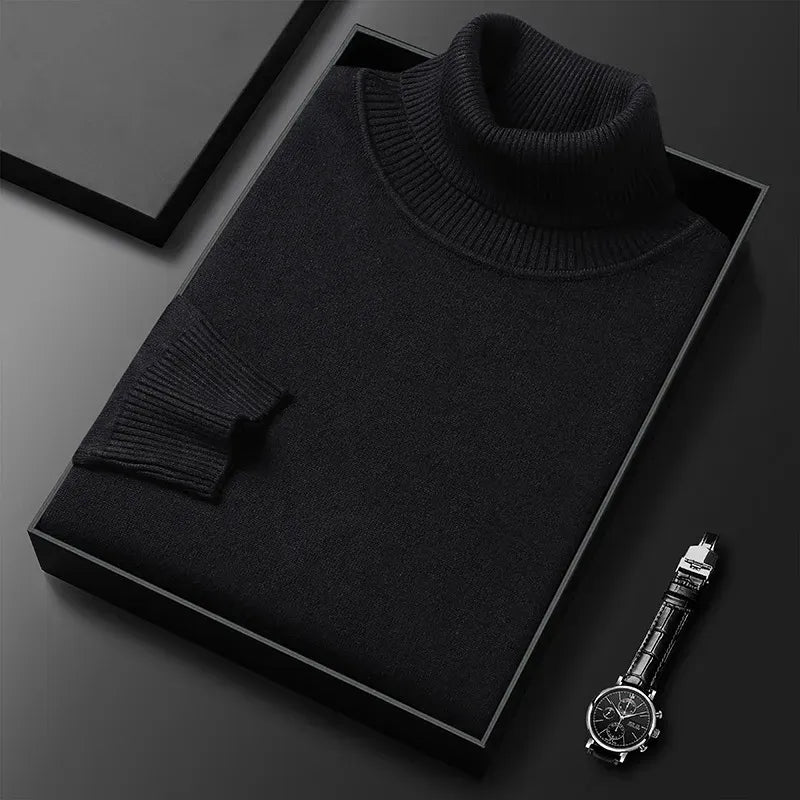 Men's Elegant High-Neck Sweater