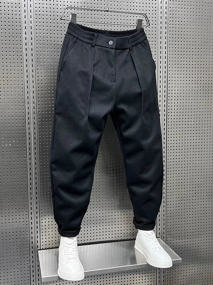 Men's Textured Tapered Trousers