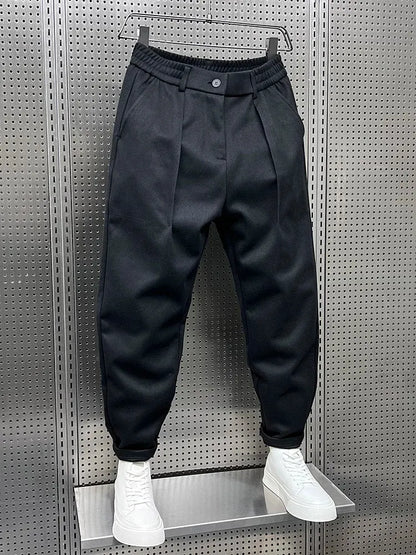 Men's Textured Tapered Trousers