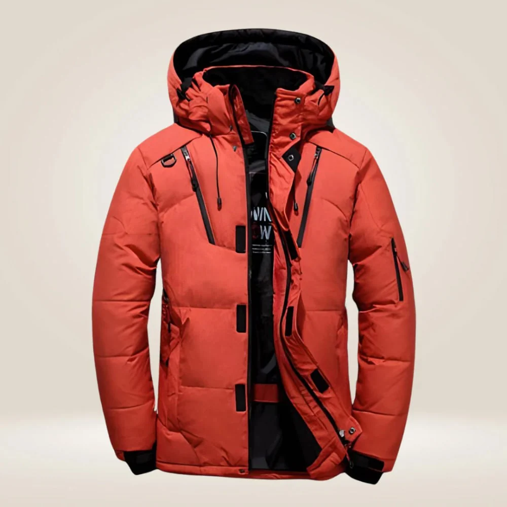 Down Winter Jacket with Removable Hood