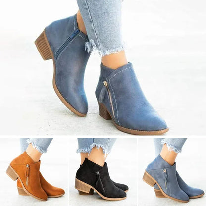 Casual Supportive Boots in Genuine Leather