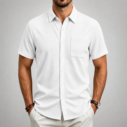Textured Button-Front Shirt