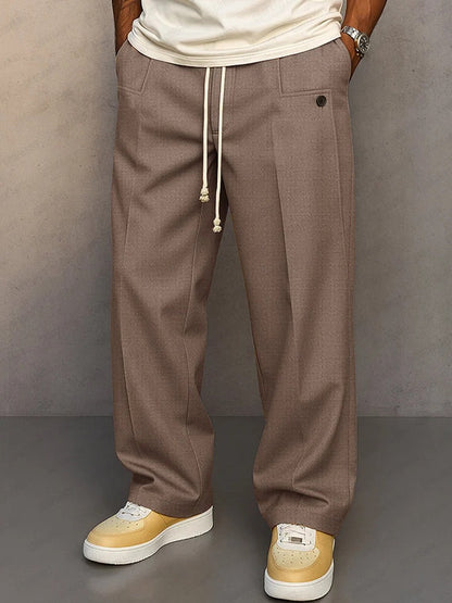 Men's Elegant Drawstring Trousers