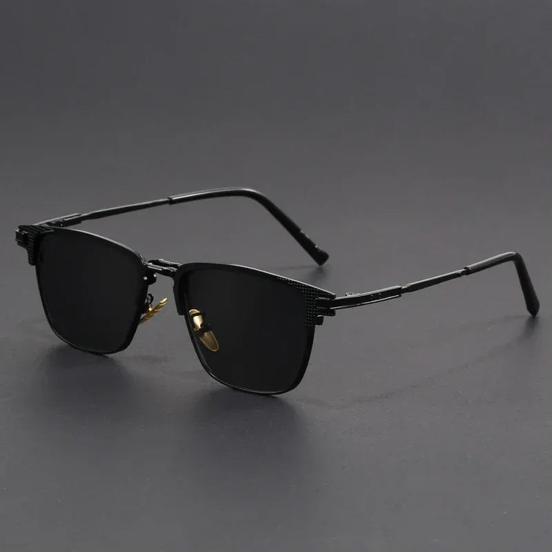 Titanium Half-Frame Sunglasses