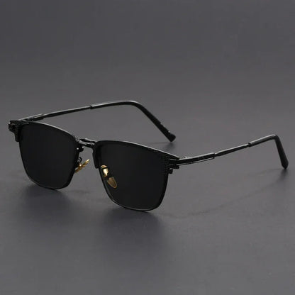 Titanium Half-Frame Sunglasses