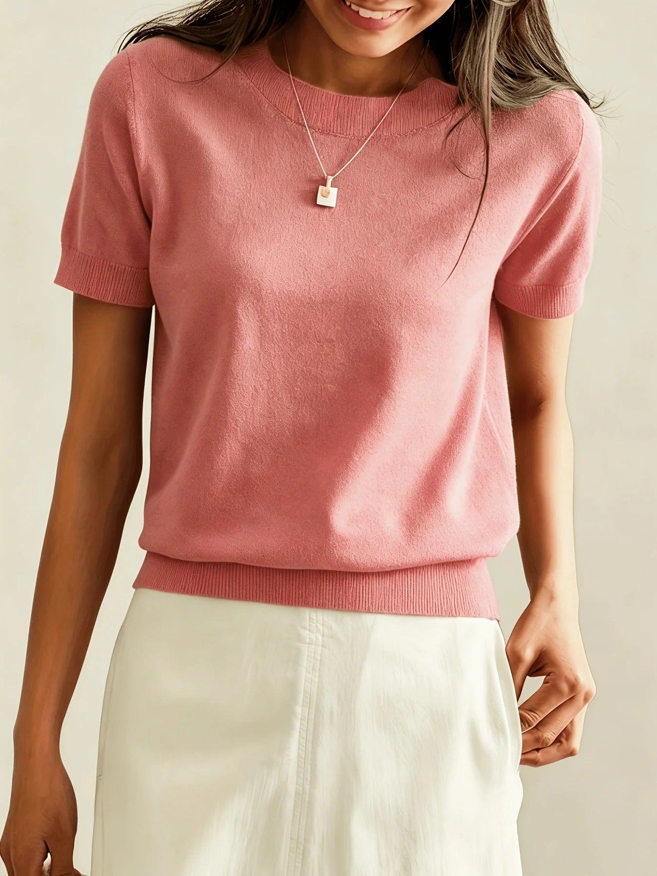 Women's Short Sleeve Knit Top