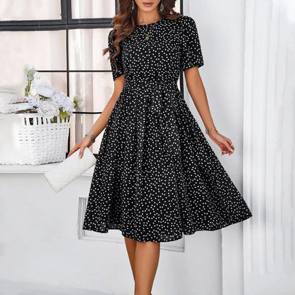 Ariella Polka Dot Midi Dress