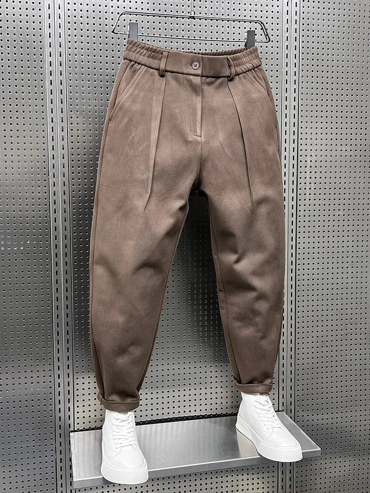 Men's Textured Tapered Trousers