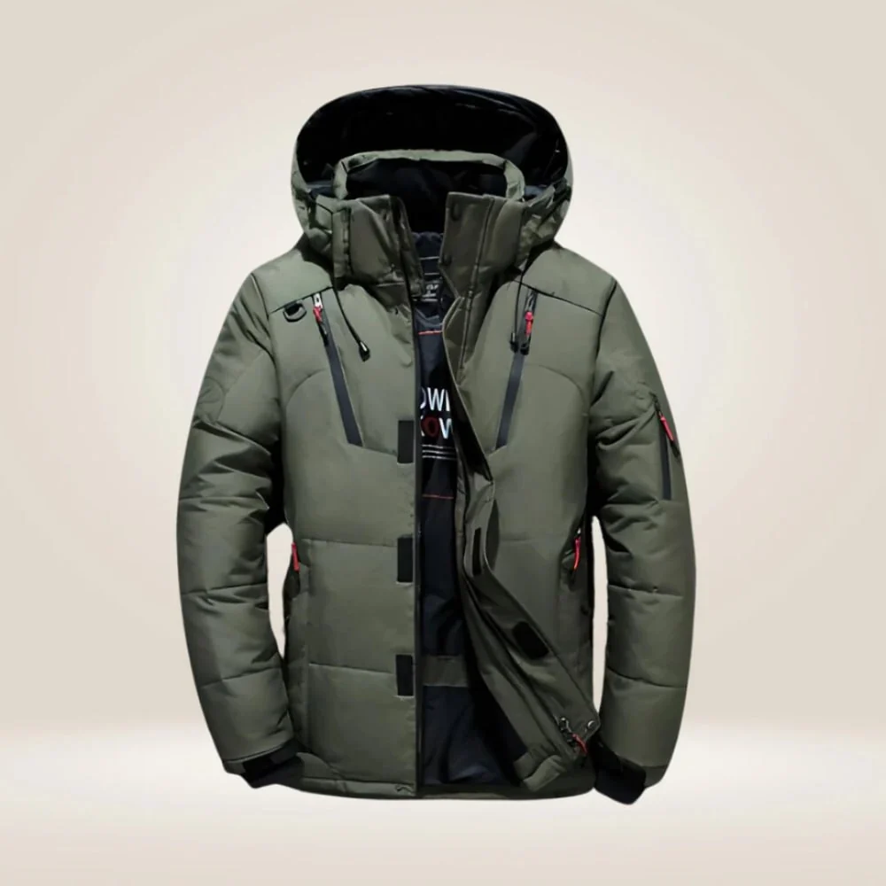 Down Winter Jacket with Removable Hood