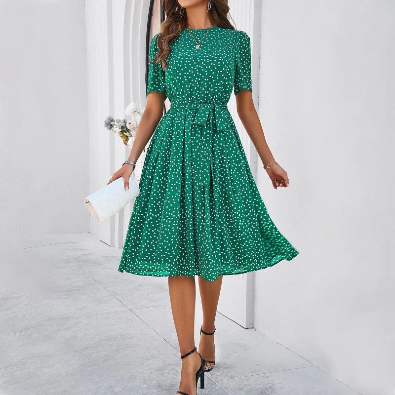 Ariella Polka Dot Midi Dress