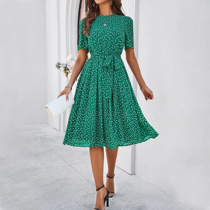 Ariella Polka Dot Midi Dress