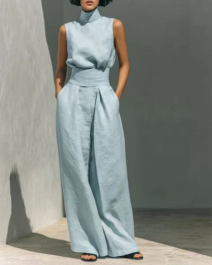 Lenna Sleeveless Top and Trousers Set