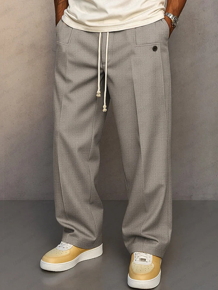 Men's Elegant Drawstring Trousers