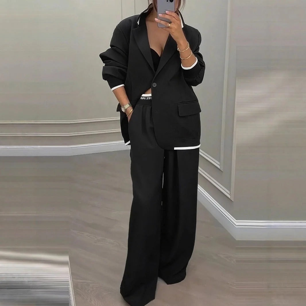 Pamela Blazer and Trousers Set