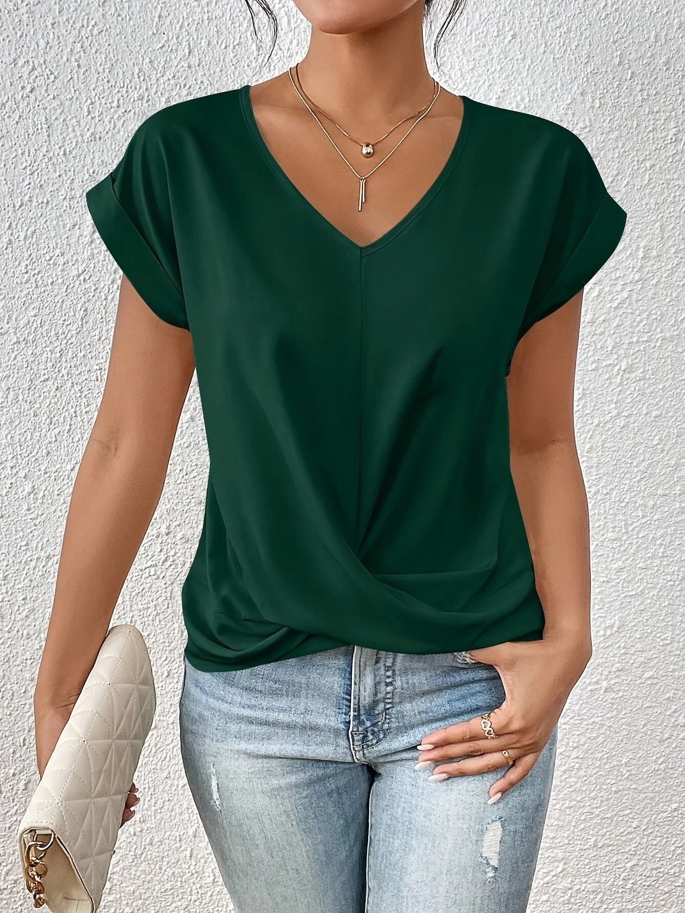 Women's Elegant V-Neck T-Shirt