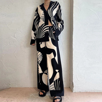 Miranda Satin Shirt and Trousers Set
