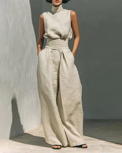 Lenna Sleeveless Top and Trousers Set