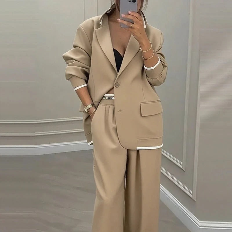 Pamela Blazer and Trousers Set