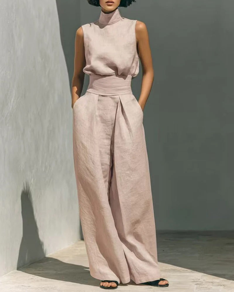 Lenna Sleeveless Top and Trousers Set