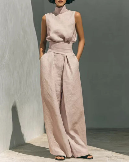 Lenna Sleeveless Top and Trousers Set