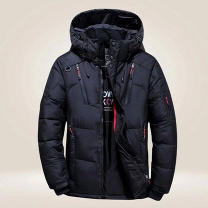 Down Winter Jacket with Removable Hood