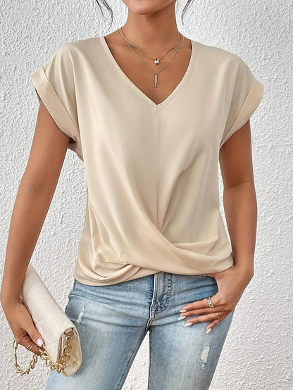 Women's Elegant V-Neck T-Shirt