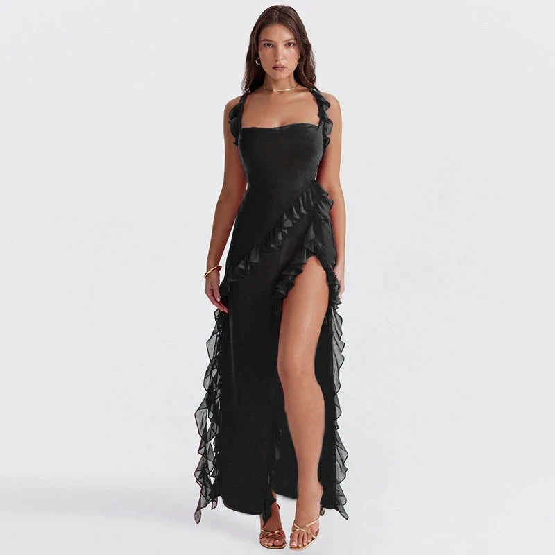 Julia Ruffled Evening Dress