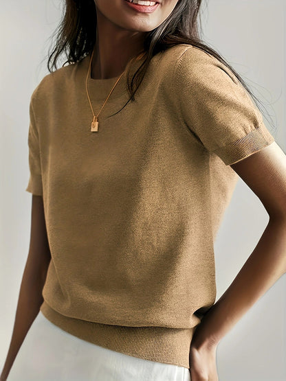 Women's Short Sleeve Knit Top