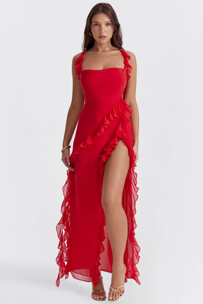 Julia Ruffled Evening Dress