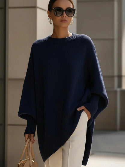 Oversized Asymmetrical Merino Wool Sweater