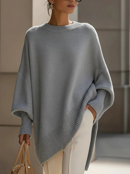 Oversized Asymmetrical Merino Wool Sweater