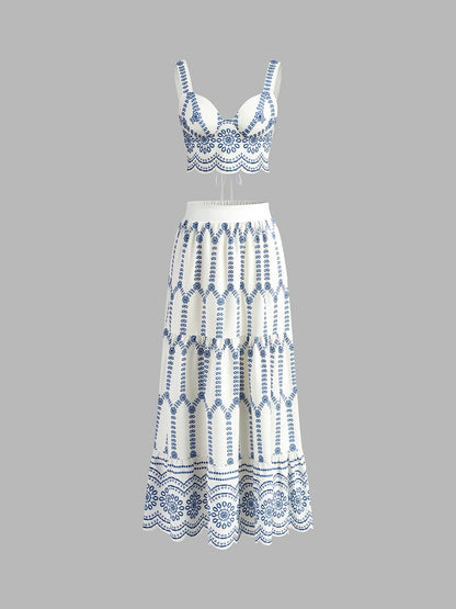 Dawn Printed Skirt and Top Set