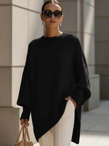 Oversized Asymmetrical Merino Wool Sweater