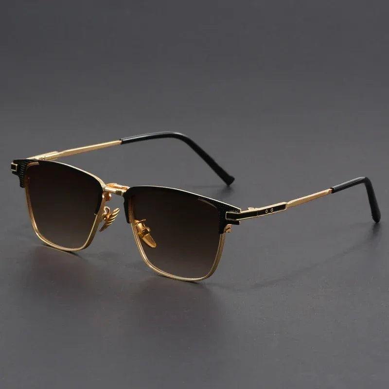 Titanium Half-Frame Sunglasses