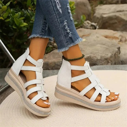 Women's Rhinestone Wedge Sandals