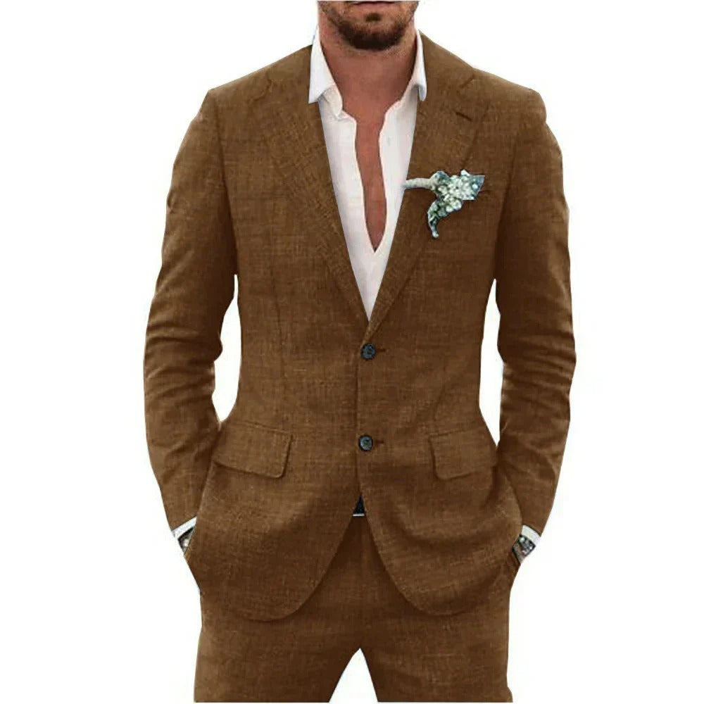 Men's Linen Blend Suit