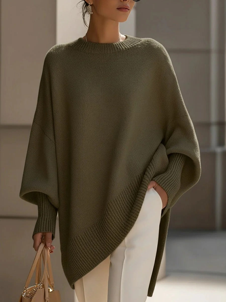 Oversized Asymmetrical Merino Wool Sweater