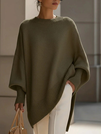 Oversized Asymmetrical Merino Wool Sweater