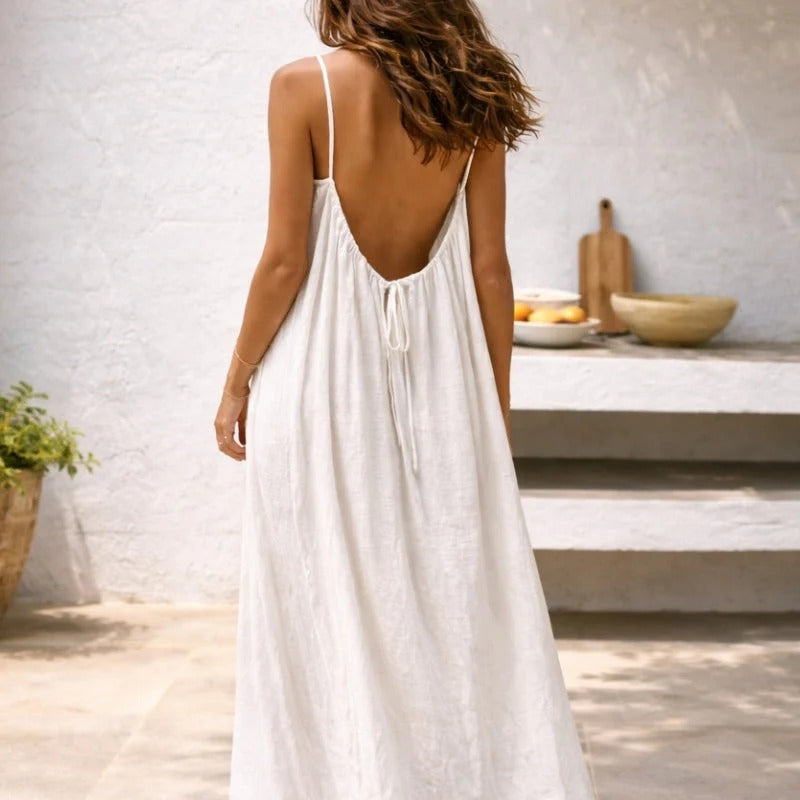 Women's Maxi Slip Dress with Adjustable Straps