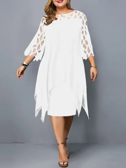 Hattie Plus Size Chiffon Dress
